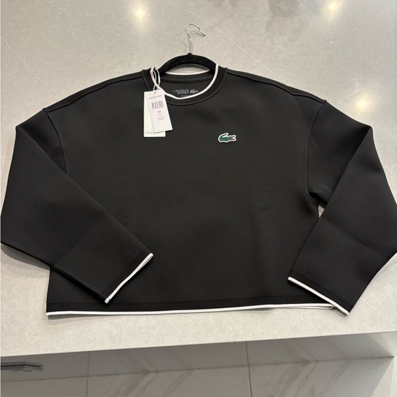Lacoste women’s size 34 Black Crewneck pullover - Picture 1 of 5